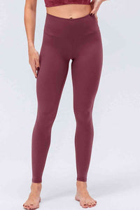 Womens Leggings-Wide Waistband Slim Fit Active Leggings