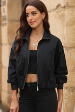 Load image into Gallery viewer, Womens Jacket-Zip-Up Collared Jacket for Women
