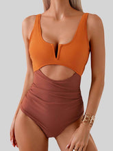 Load image into Gallery viewer, Womens Swimsuit-Tied Cutout Contrast One-Piece Swimwear | swimsuit
