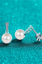 Load image into Gallery viewer, Moissanite Earrings-Moissanite Pearl Drop Earrings

