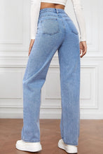 Load image into Gallery viewer, Blue Jeans-High Waist Straight Blue Jeans for Women | Blue Jeans
