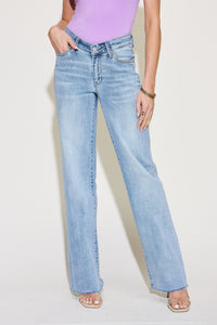 Judy Blue Full Size V Front Waistband Straight Jeans | Blue Jeans