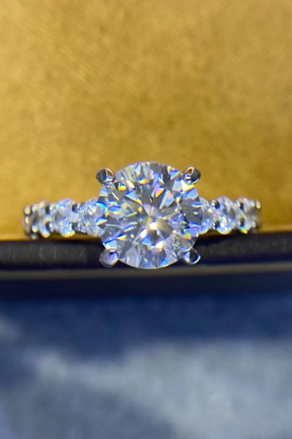 Moissanite Ring-2 Carat 4-Prong Moissanite Ring | moissanite ring