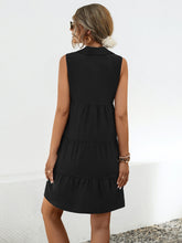 Load image into Gallery viewer, Womens Mini Dress-Button Up Sleeveless Mini Dress | Dress
