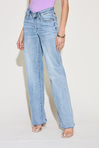 Judy Blue Full Size V Front Waistband Straight Jeans | Blue Jeans