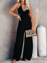 Load image into Gallery viewer, Womens Jumpsuit-Halter Neck Wide Leg Jumpsuit
