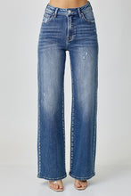 Load image into Gallery viewer, Blue Jeans-RISEN High Waist Wide Leg Blue Jeans | Blue Jeans
